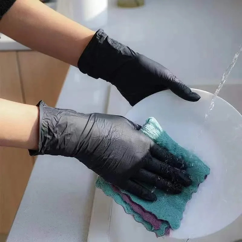 ถุงมือใช้แล้วทิ้งสีดำ ถุงมือไน - Home Cooking Work บทวิจารณ์และราคา